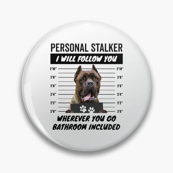 Item preview, Personal Stalker Dog – Cropped Ears Brindle Cane Corso designed and sold by More Cute Dogs.
