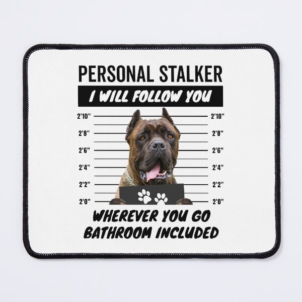 Item preview, Personal Stalker Dog – Cropped Ears Brindle Cane Corso designed and sold by More Cute Dogs.