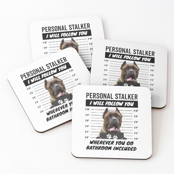 Item preview, Personal Stalker Dog – Cropped Ears Brindle Cane Corso designed and sold by More Cute Dogs.