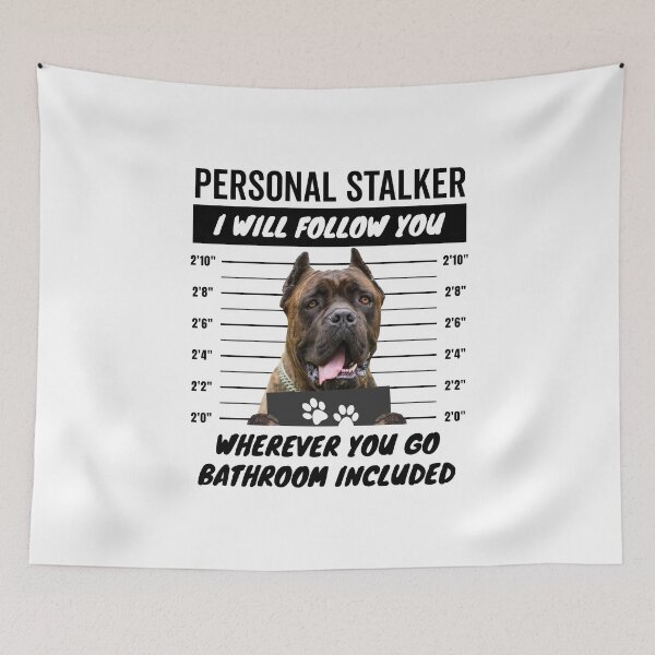 Item preview, Personal Stalker Dog – Cropped Ears Brindle Cane Corso designed and sold by More Cute Dogs.