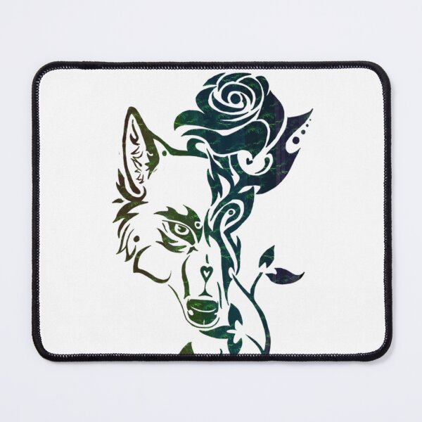 Item preview, Colorful Wolf Face With Rose designed and sold by MiarCo.