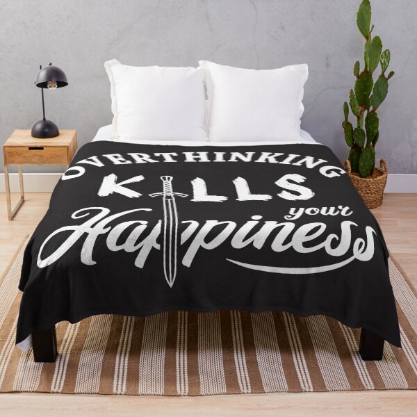 Item preview, Overthinking Kills Your Happiness - Quotes about life motivational designed and sold by Alice-Elgawi.