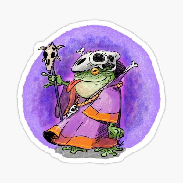 Cute RPG Necromancer Sticker