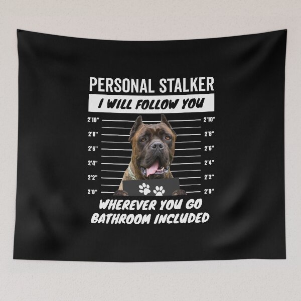 Item preview, Personal Stalker Dog – Cropped Ears Brindle Cane Corso designed and sold by More Cute Dogs.
