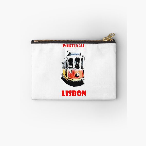 Aperçu de l'œuvre Lisboa Tramway de Lisbonne rouge Portugal créée et vendue par Nadja Leutloff.