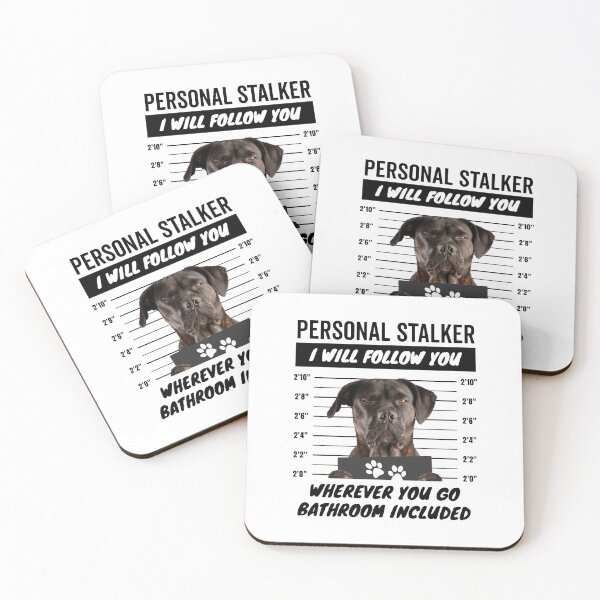 Item preview, Personal Stalker Dog – Natural Ears Brindle Cane Corso designed and sold by More Cute Dogs.