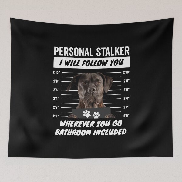 Item preview, Personal Stalker Dog – Natural Ears Brindle Cane Corso designed and sold by More Cute Dogs.