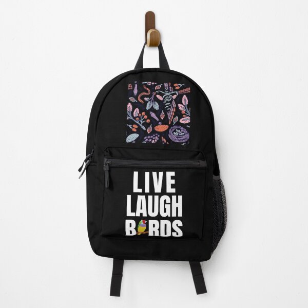 Item preview, Live Laugh Birds - Black White Retro Typography | Funny Birds Memes designed and sold by Delandor.