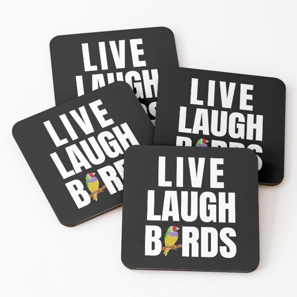 Item preview, Live Laugh Birds - Black White Retro Typography | Funny Birds Memes designed and sold by Delandor.