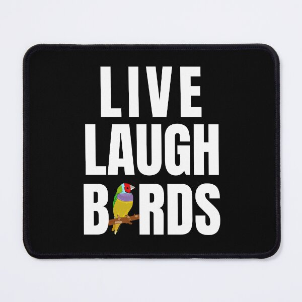 Item preview, Live Laugh Birds - Black White Retro Typography | Funny Birds Memes designed and sold by Delandor.