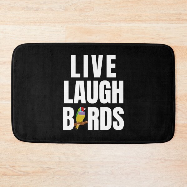Item preview, Live Laugh Birds - Black White Retro Typography | Funny Birds Memes designed and sold by Delandor.