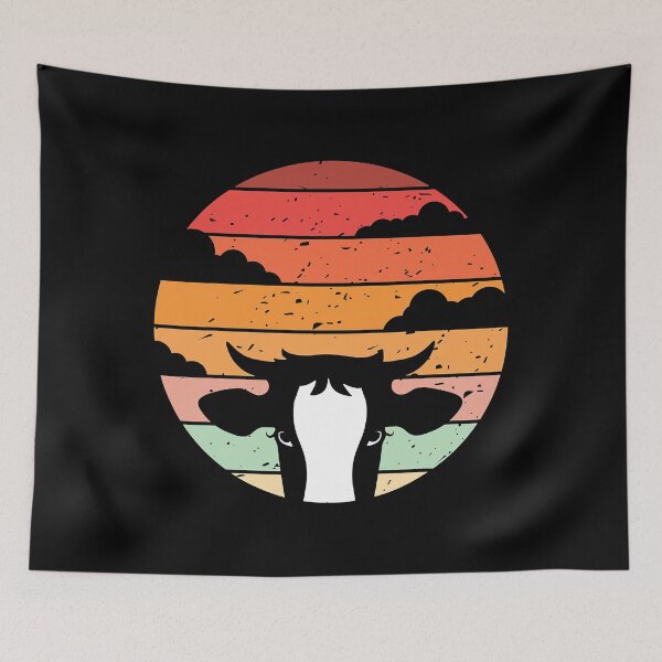 Item preview, Retro Cow Cute Silhouette Cow designed and sold by douglasgary019.