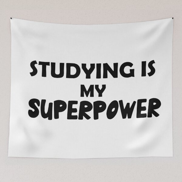 Item preview, Studying Is My Superpower , Funny Simple Text Black And White Font  designed and sold by Every Pet  Shirts.
