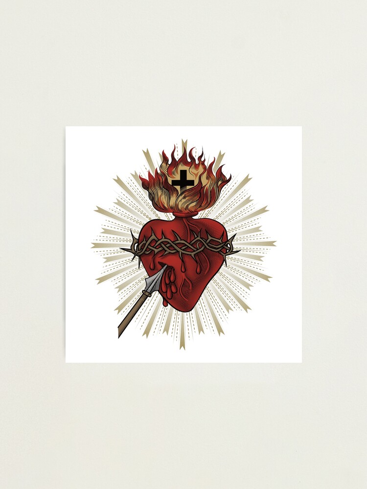 Thumbnail 1 von 3, Fotodruck, Heiliges Herz Jesu Christi designt und verkauft von Beltschazar.