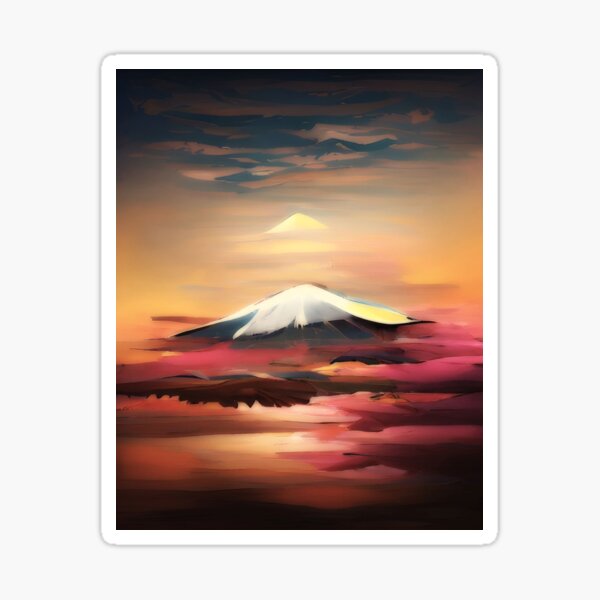 "Mount Fuji - Japanese Landscape" Sticker By Jimde | Redbubble