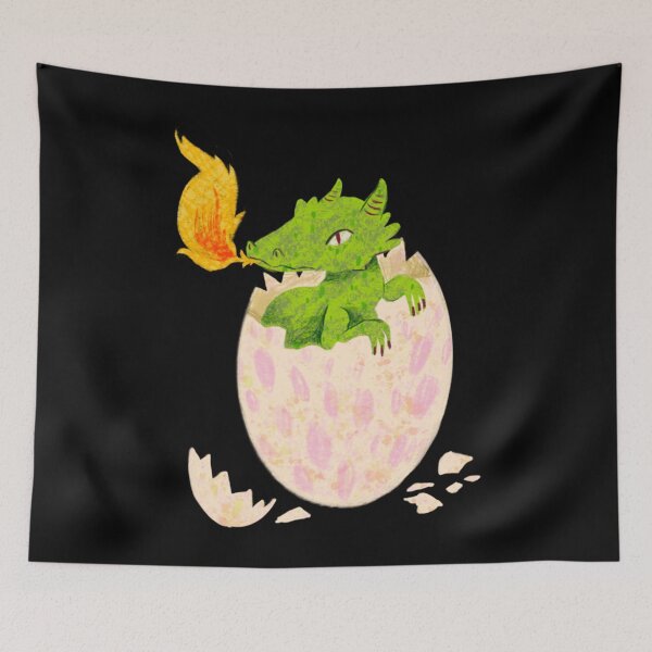 Item preview, Baby Dragon Hatching From Egg designed and sold by DanielaVogel.