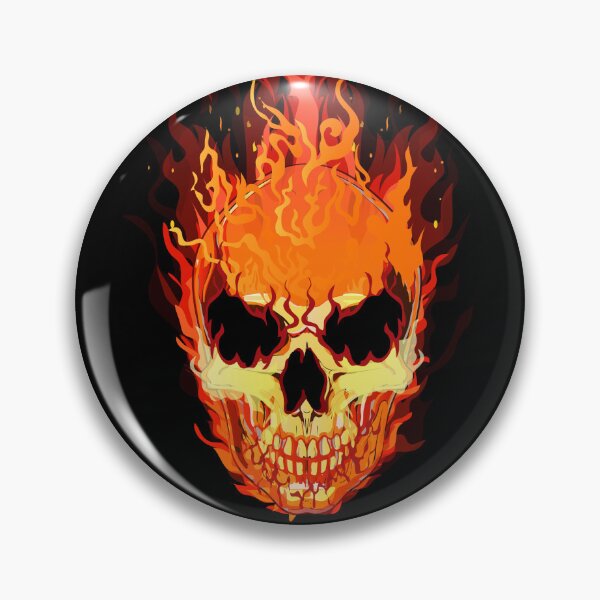 Item preview,  fire skull designed and sold by RedShop24.