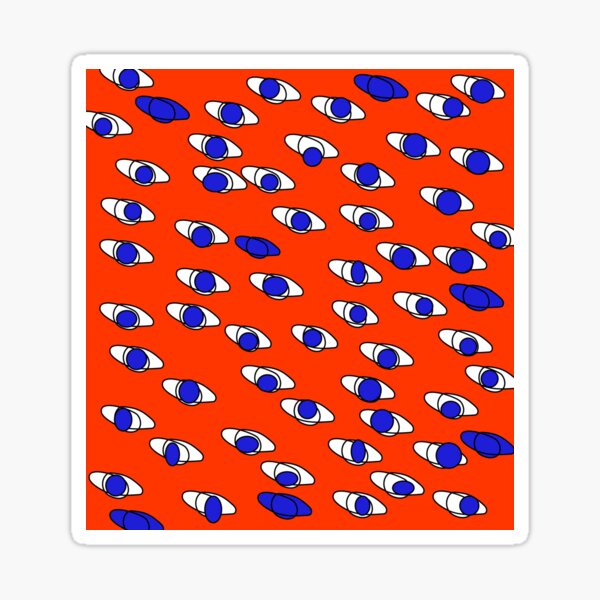 "Uneven Eyes" Sticker by Freygeistdesign Redbubble