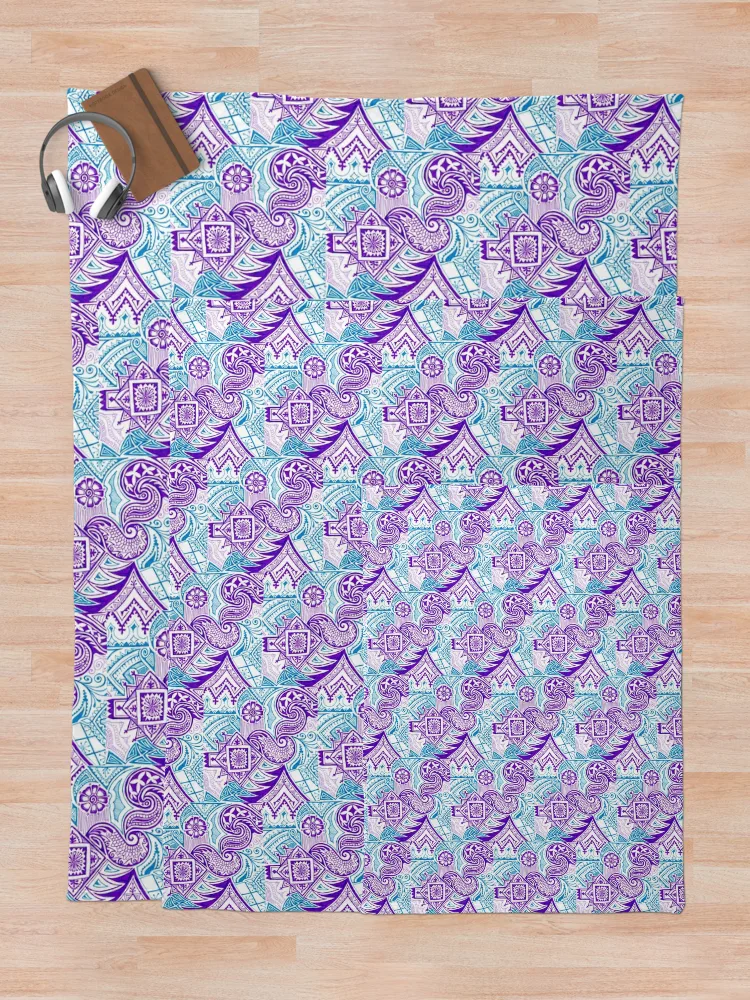 Thumbnail 5 of 6, Throw Blanket, Colorful Pattern Exclusive Collection designed and sold by Sam-DesignMart.