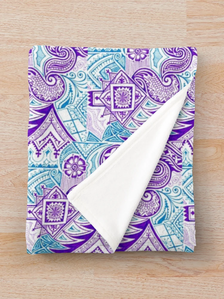 Thumbnail 3 of 6, Throw Blanket, Colorful Pattern Exclusive Collection designed and sold by Sam-DesignMart.