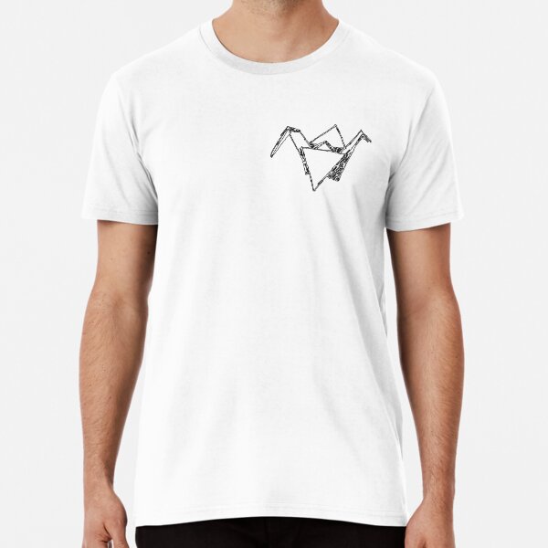 Item preview, paper crane line art in black designed and sold by milastudio.
