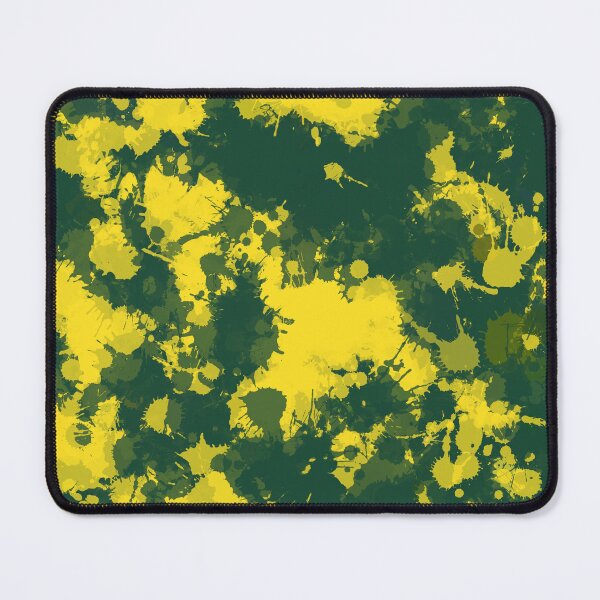 Item preview, Dark Green and Yellow Paint Splatter designed and sold by BigTexFunkadelic.