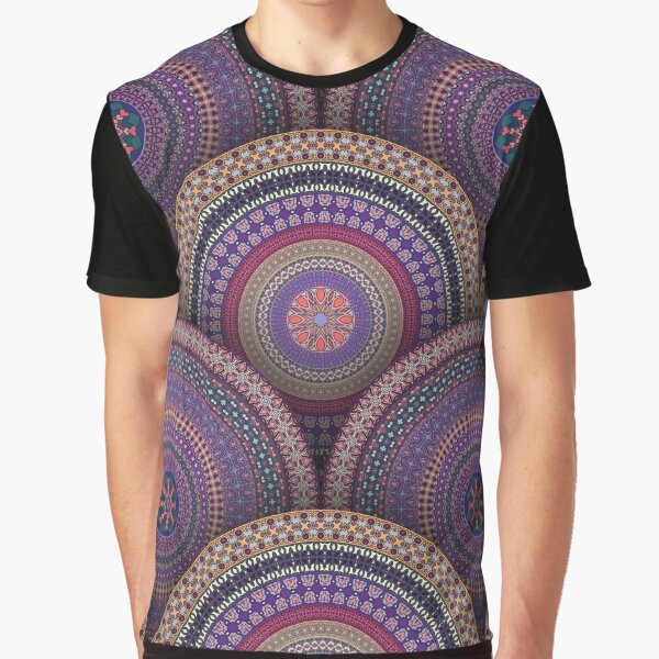 Colorful abstract ethnic floral mandala pattern design Graphic T-Shirt
