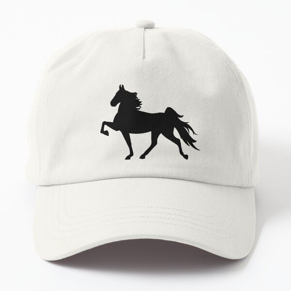 Aperçu de l'œuvre Silhouette noire de cheval de selle américain à 5 allures créée et vendue par theaadesigns.