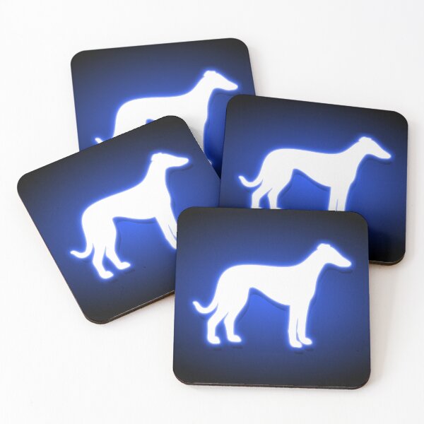 Item preview, Neon Blue Greyhound Silhouette designed and sold by SpitfireLew.