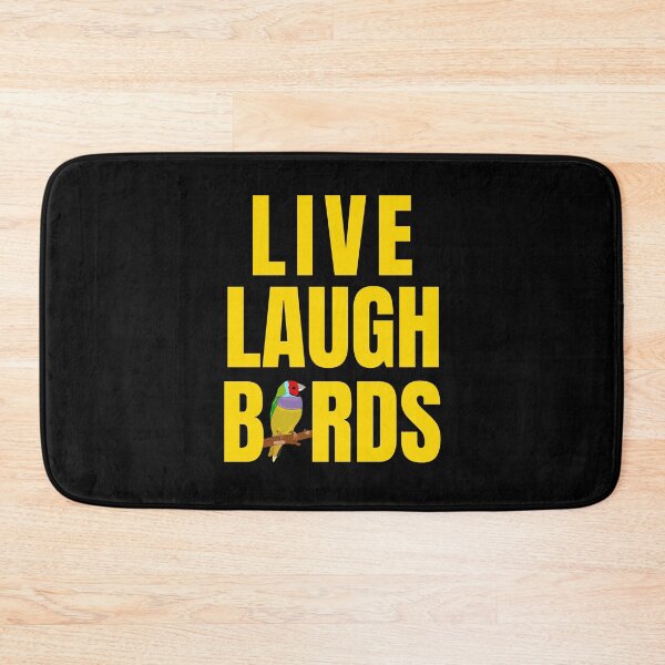 Item preview, Live Laugh Birds - Black Gold Retro Typography | Funny Birds Memes designed and sold by Delandor.