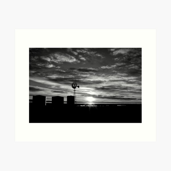 Item preview, Windmill Sunrise - Black & White designed and sold by Neil.