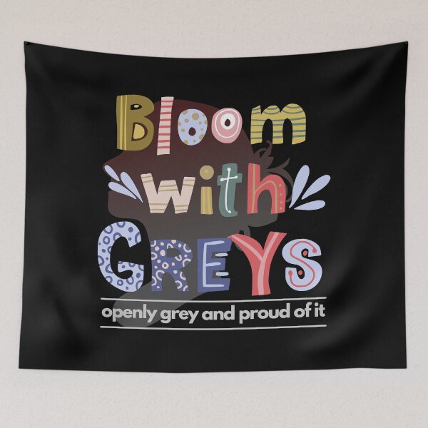 Item preview, Bloom With Greys Openly Grey for ladies designed and sold by my-green-gecko.