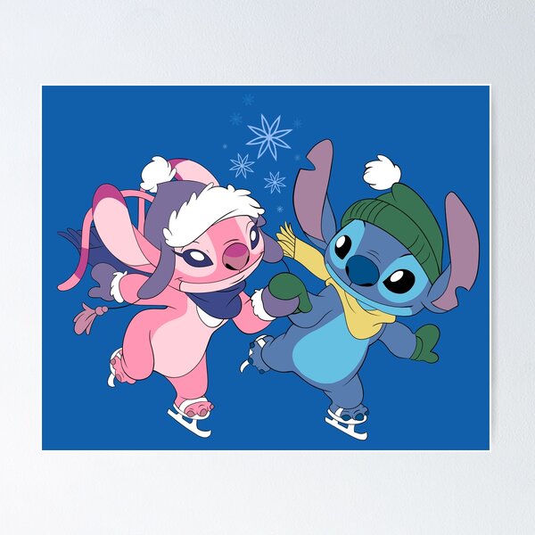 Stitch with Christmas light Poster for Sale by FalChi