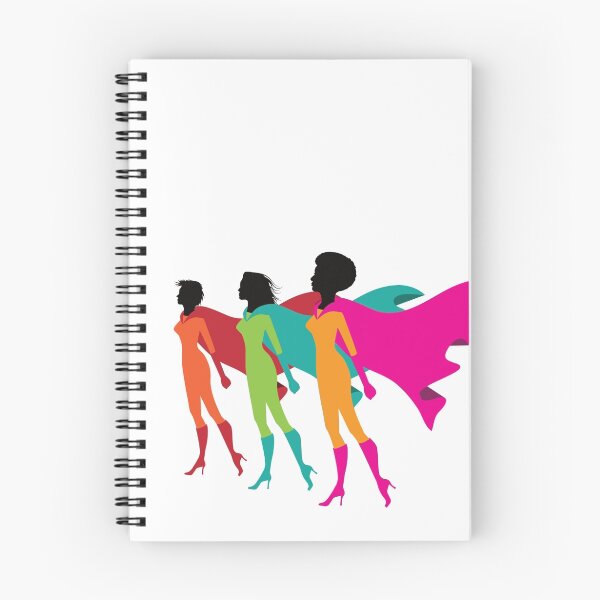 Item preview, Three superwomen in rainbow colors. LGBTQ, multicultural female superheroes. For women's march. designed and sold by La Cartoonista.