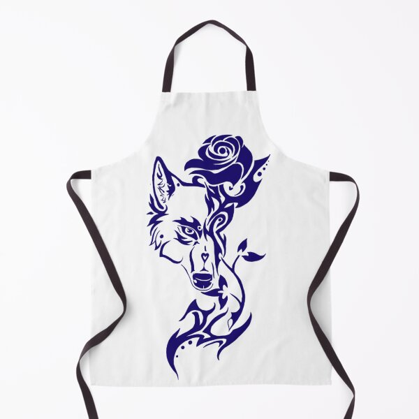 Item preview, Blue Wolf Face With Rose ,Colorful designed and sold by MiarCo.