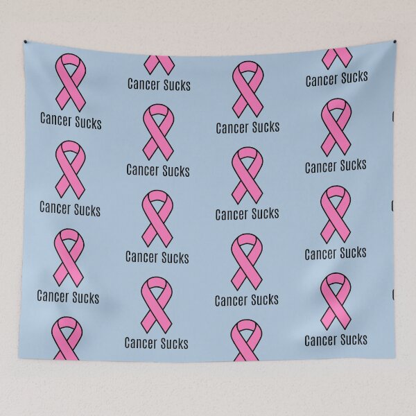 Item preview, Cancer Sucks Pink Breast Cancer Awareness Ribbon designed and sold by Sugar-Magnolia.