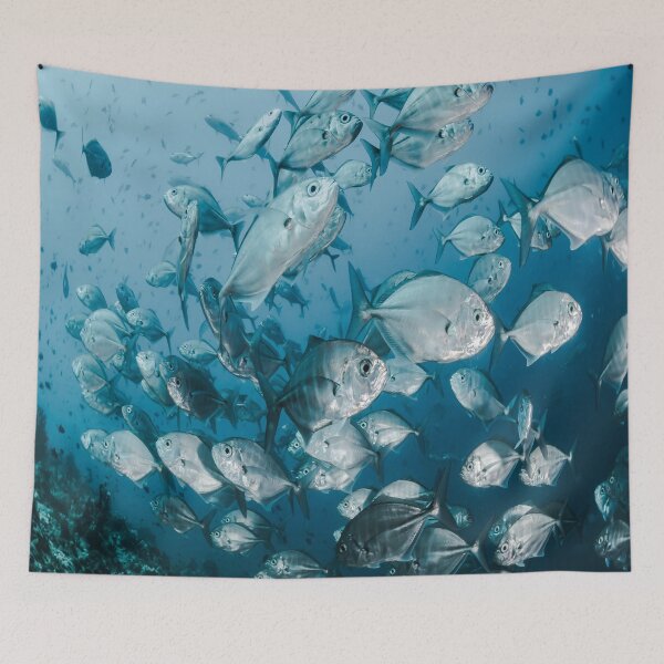 Item preview, Silver fishes underwater sea creatures lovers designed and sold by BestDesign87.