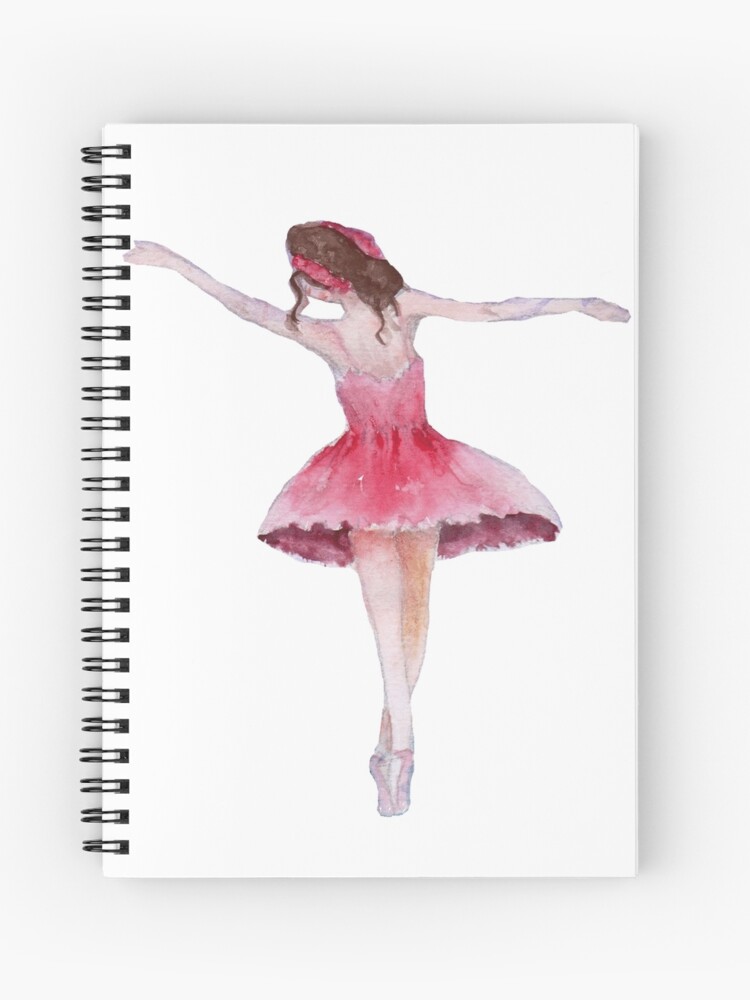 Cuaderno de espiral «Bailarina, Acuarela, Bailarina» de sjames1538 |  Redbubble