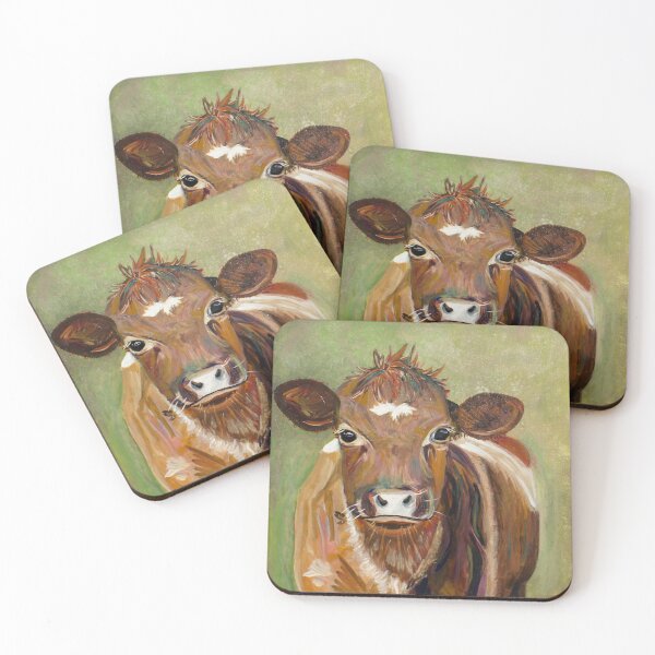 Item preview, Cow Shorthorn brown and green by Pascale Breton designed and sold by Pascale Breton.