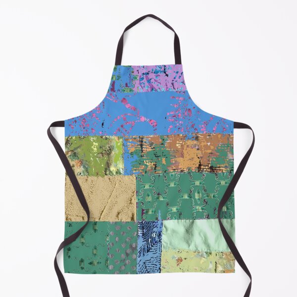 Item preview, Blue textiles, mixed media, fiber art, blue green gold designed and sold by djrunnels.