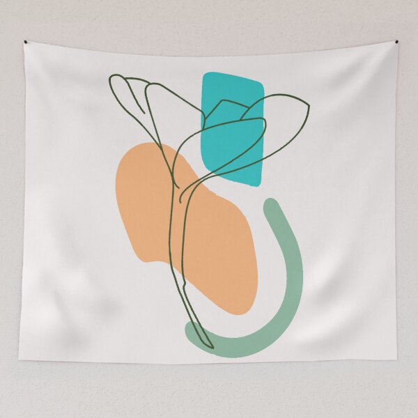 Item preview, Abstract One Line Plumeria Flower designed and sold by virillanissa.