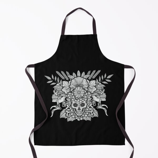 Item preview, grunge skull coat of arms with flowers designed and sold by amid999.