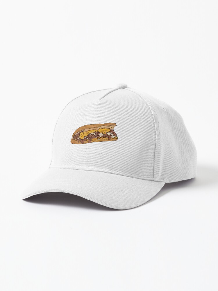 Philly Cheesesteak Illustration Cap