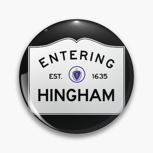 Item preview, Entering Hingham Massachusetts - Commonwealth of Massachusetts Road Sign Sticker designed and sold by NewNomads.