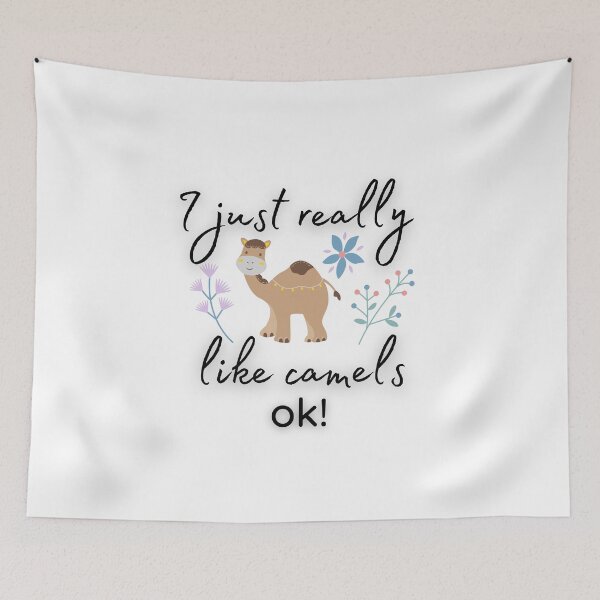 Item preview, I just really like camels ok | camels | pastel flowers designed and sold by Vicsdesignsart.