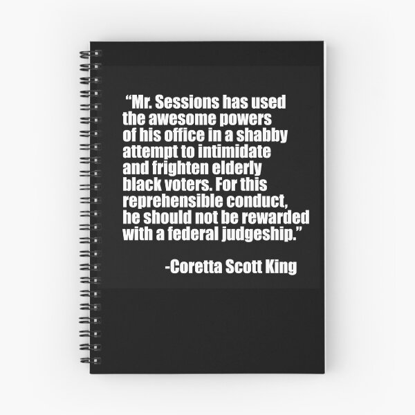 Item preview, Coretta Scott King quote about Jeff Sessions designed and sold by La Cartoonista.