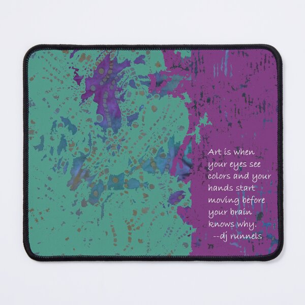 Item preview, What is art? quote saying inspo in purple and teal green designed and sold by djrunnels.