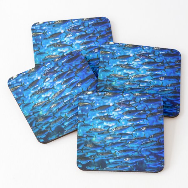 Item preview, School of blue fish sea creatures lovers designed and sold by BestDesign87.