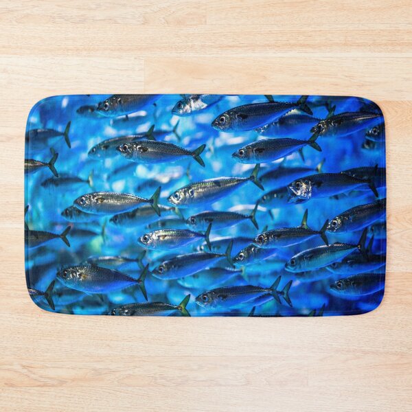 Item preview, School of blue fish sea creatures lovers designed and sold by BestDesign87.