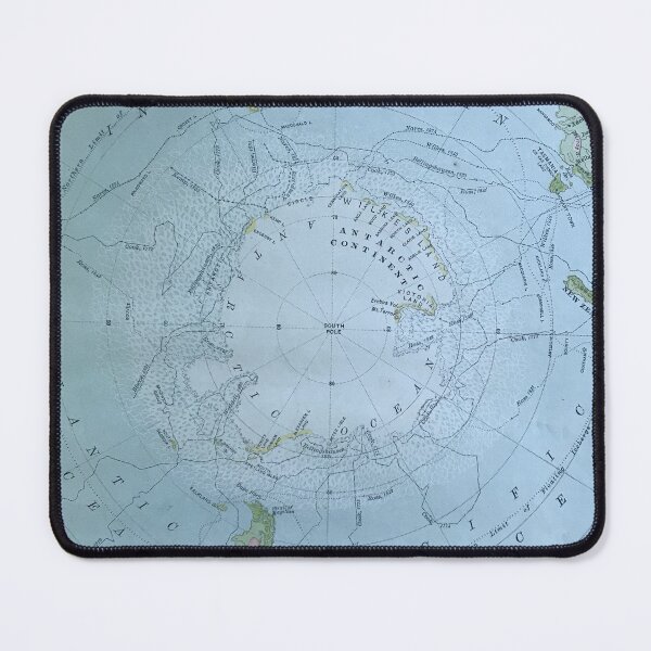 Item preview, South Pole antique map 1800s, Antarctica, South America, Australia, New Zealand designed and sold by djrunnels.